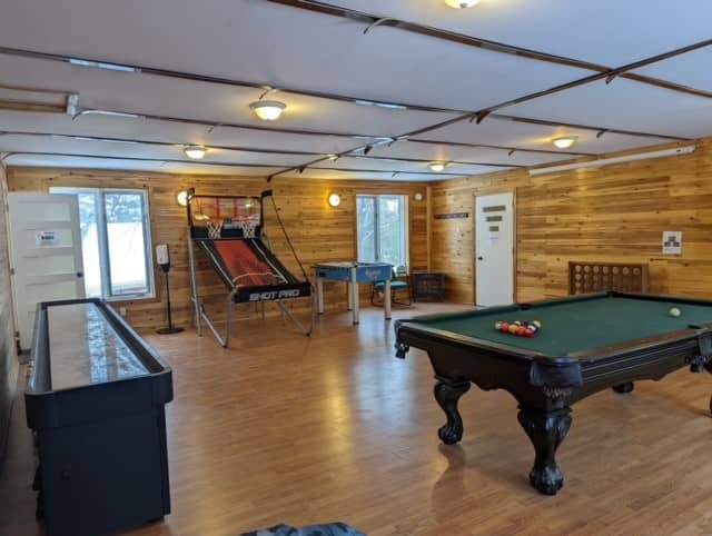 The games room at Springwood Cottage Resort.